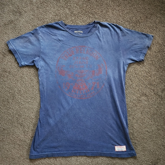Vintage Blue True Religion Tee, Men's M - Picture 2 of 8